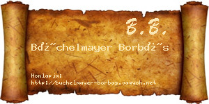 Büchelmayer Borbás névjegykártya